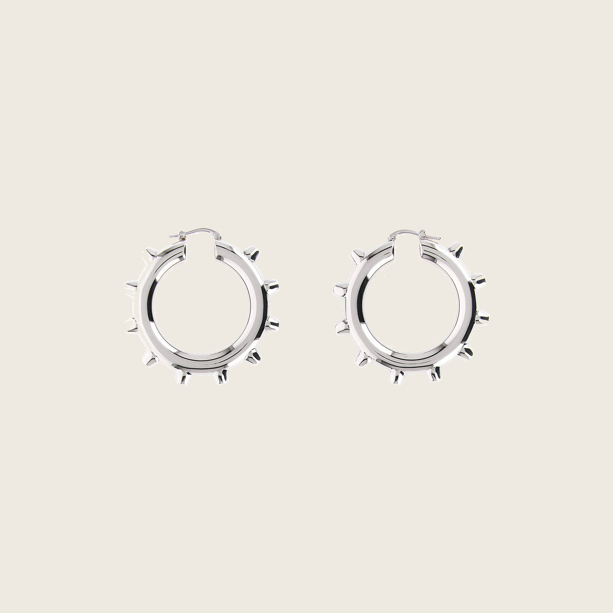 Brass Earrings – Silver