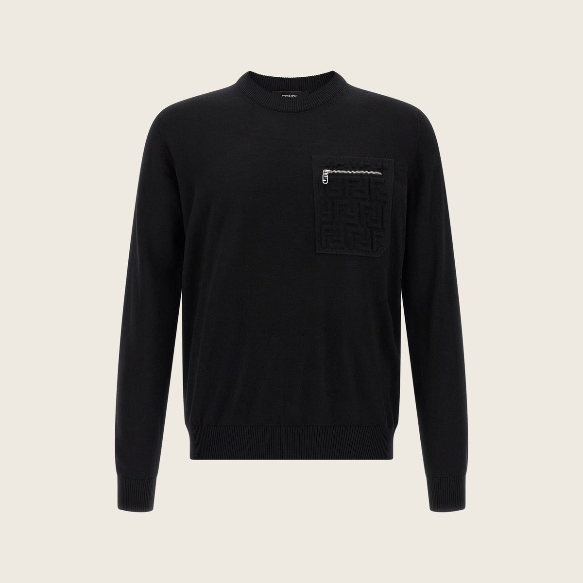 FF Virgin Wool Cardigan – Black