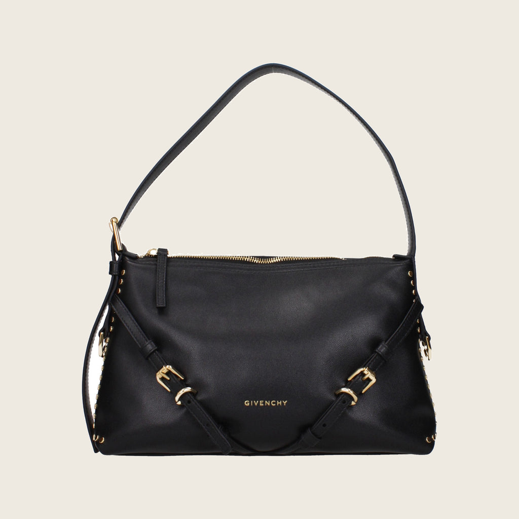 Leather Shoulder Bag – Black
