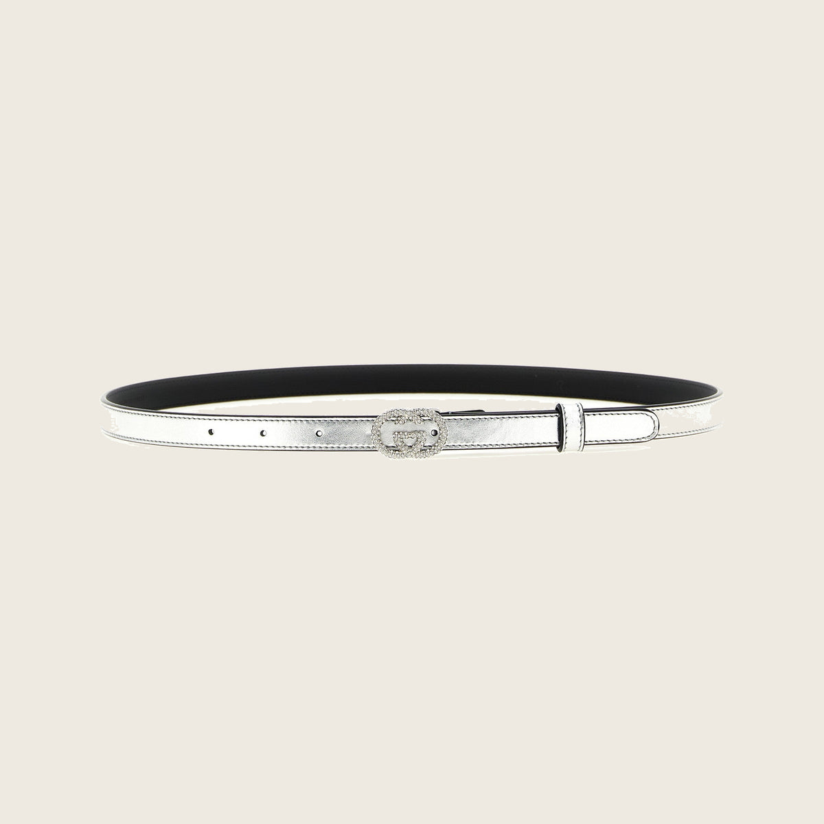 Leather Belt – Silver