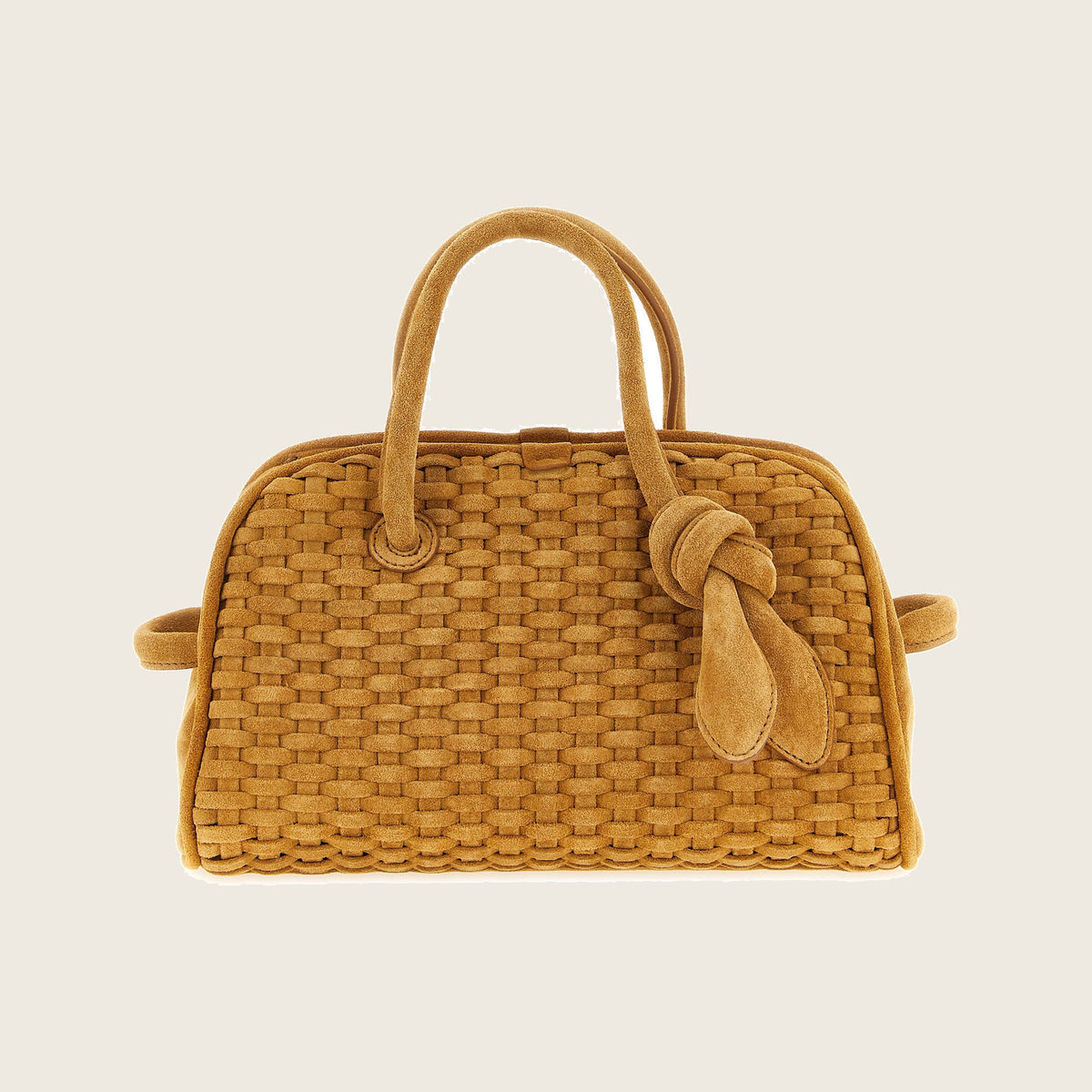 Leather Handbag – Beige