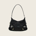Voyou Lambskin Shoulder Bag – Black