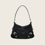 Voyou Lambskin Shoulder Bag – Black