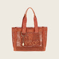 Raffia Shoulder Bag – Red