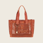 Raffia Shoulder Bag – Red