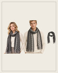 GG Cashmere Scarf – Charcoal