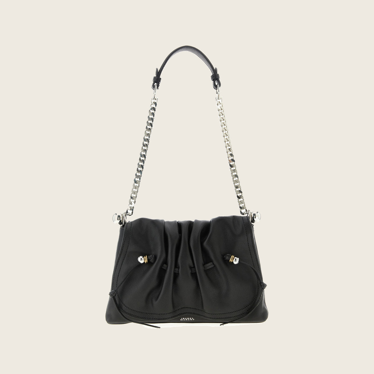 Sac à bandoulière en cuir – Noir