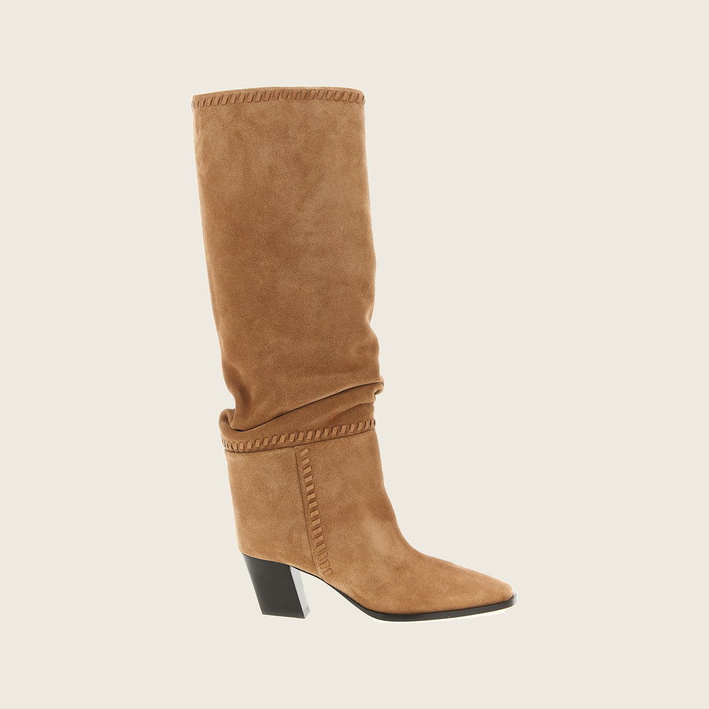 Leather Boots – Beige
