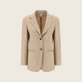 Leather Blazer – Beige