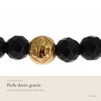 Cross Bracelet – Black Agate
