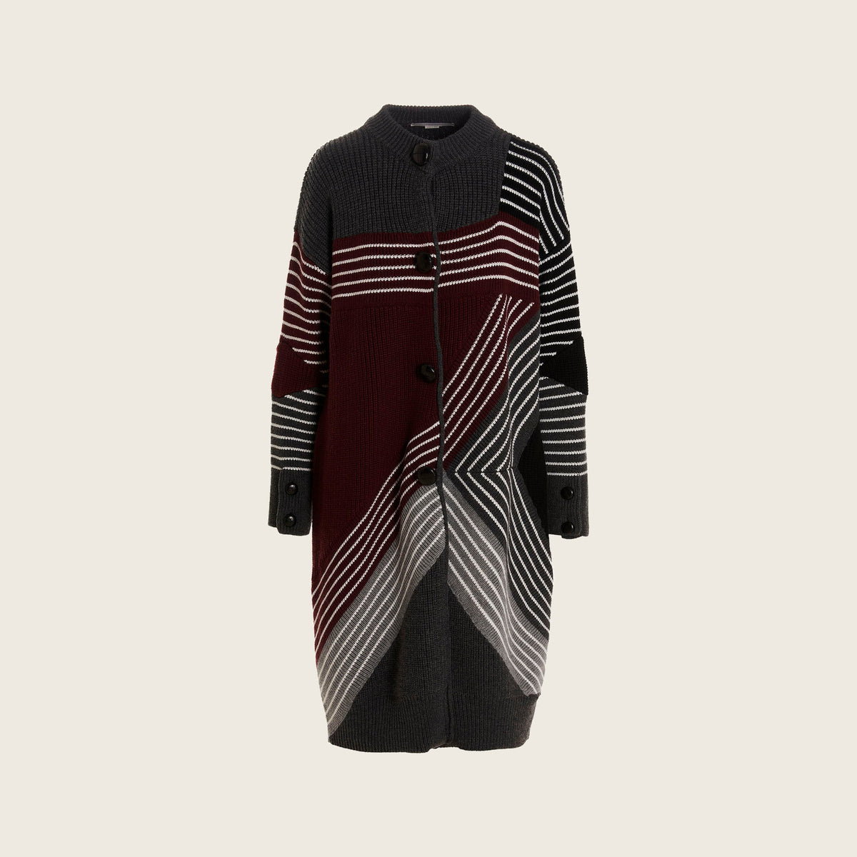 Virgin Wool Trench Coat – Multicolour
