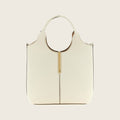 Leather Tote Bag – White