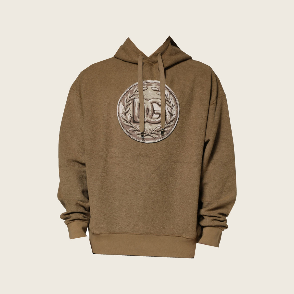 Logo Cotton Hoodie – Brown