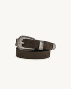 Brunello Cucinelli Suede Prong Belt